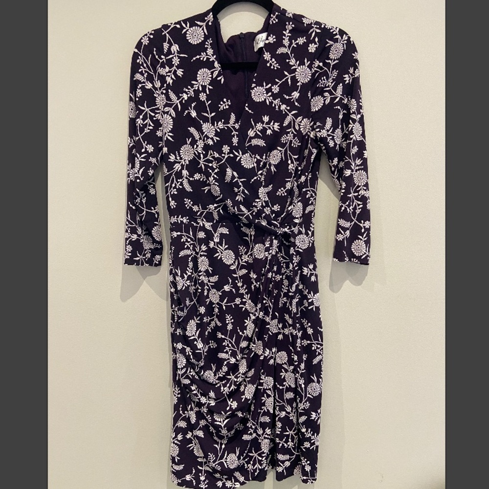 Ruched Embroidered Dress